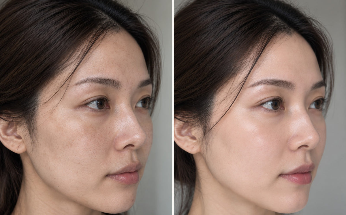 Facial before and after