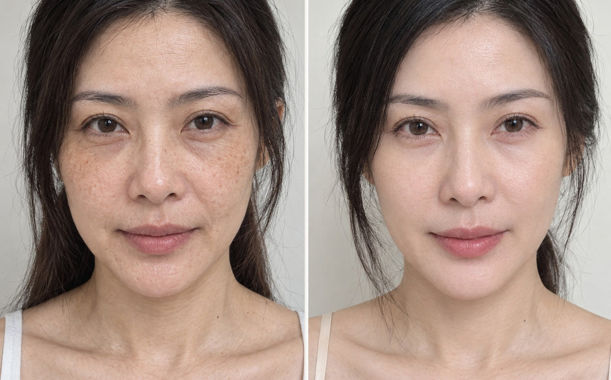 Facial before and after