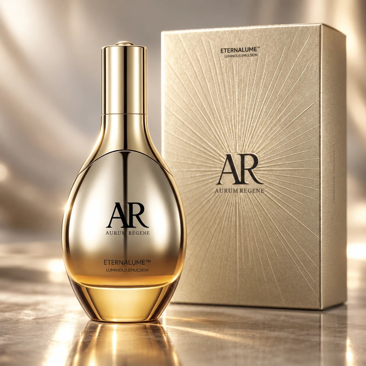 Luminous Emulsion 80ml gold bottle with its gift box