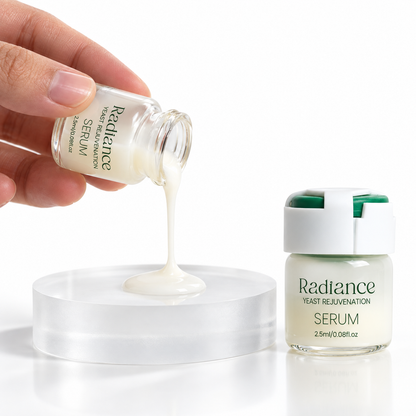 A single Refining Serum jar poured out, fresh for one use